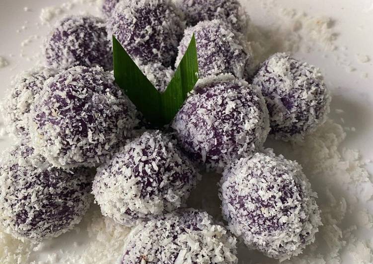 Bagaimana Membuat Klepon ubi ungu, Enak Banget