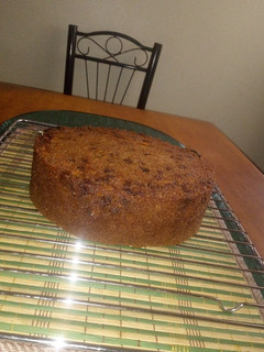 A picture of Spiced carrot and dried fruits cake.
