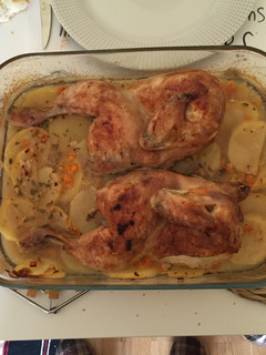 Una foto de Pollo al horno