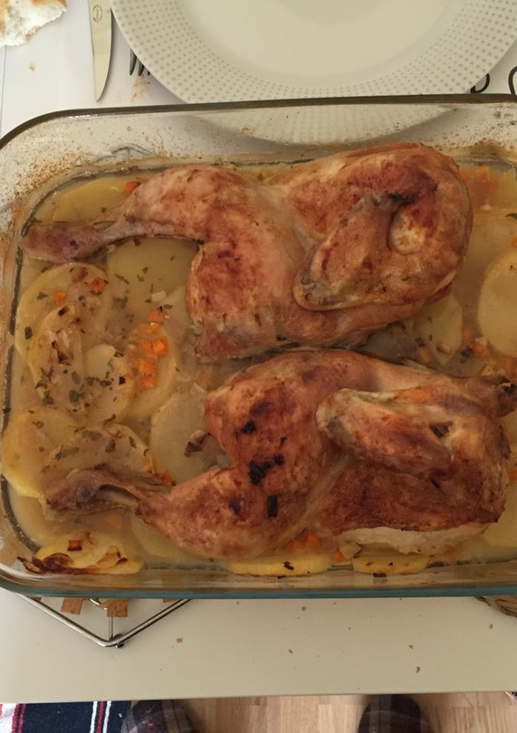 Una foto de Pollo al horno