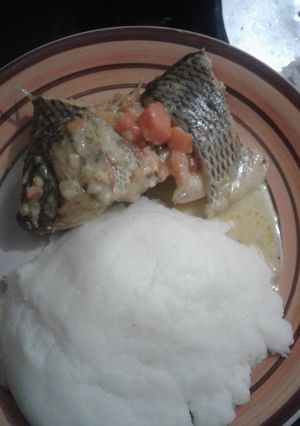 A picture of Creamed fish.