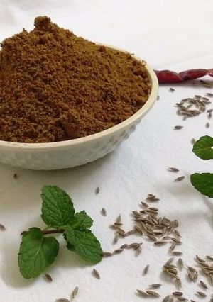 A picture of #CookClick-Raita masala powder.
