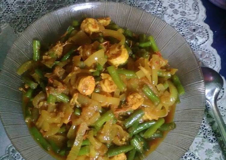 Resep Tumis buncis udang bombay oleh joanissa Cookpad