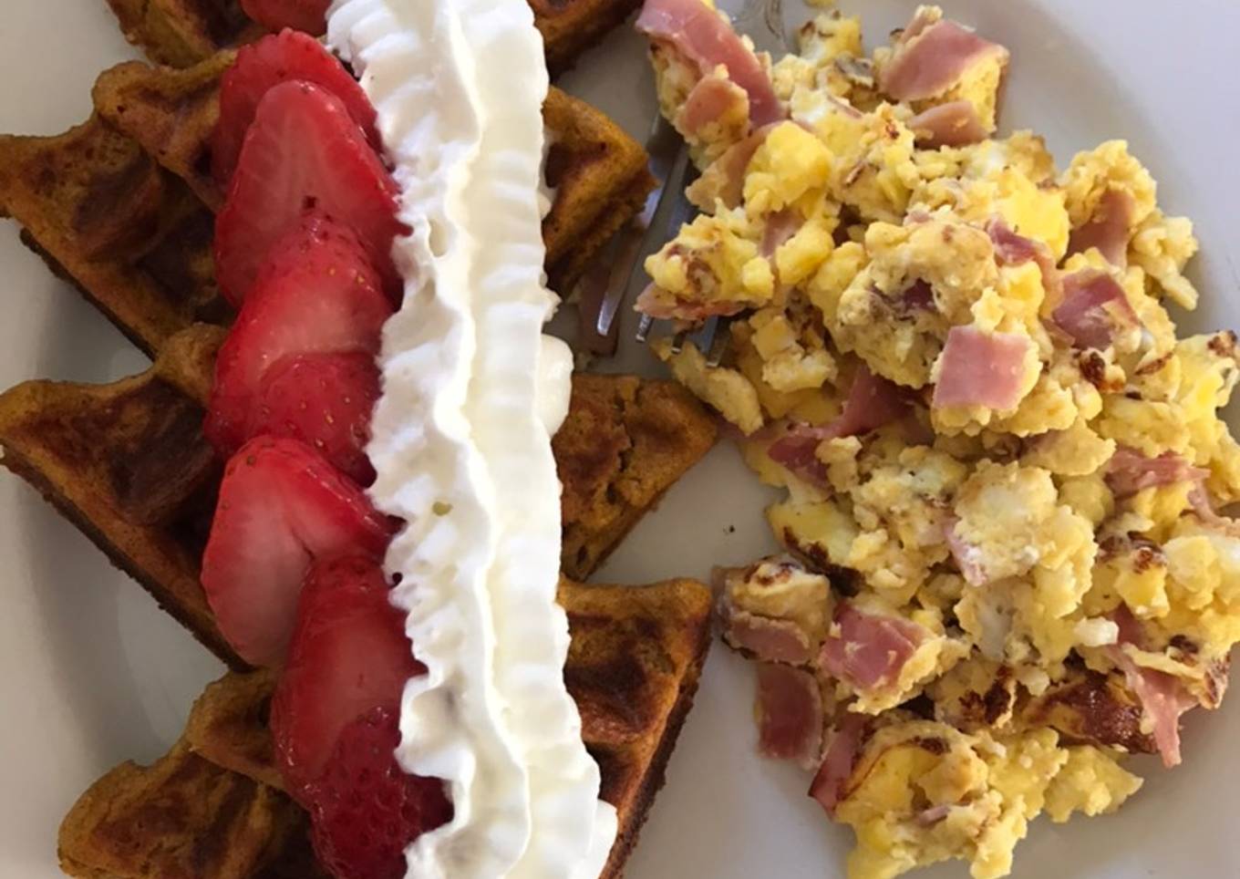 Waffles de calabaza y avena