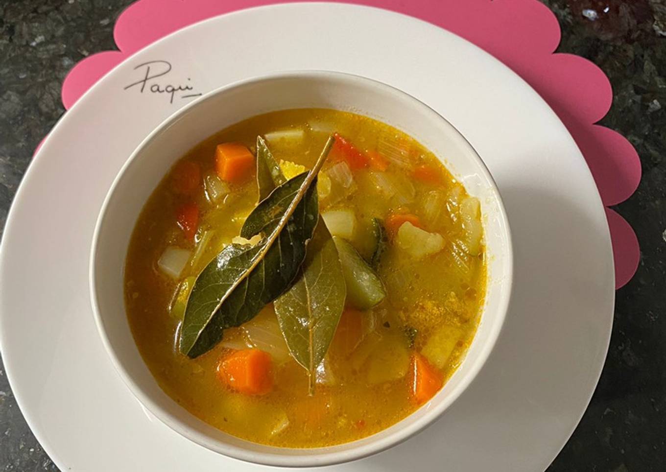 Consomé de verduras 🍆