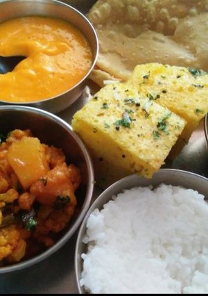 A picture of Lunch thali.