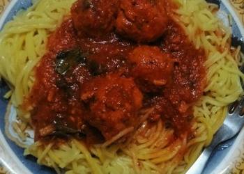 Easiest Way to Make Appetizing Spaghetti and meatballs