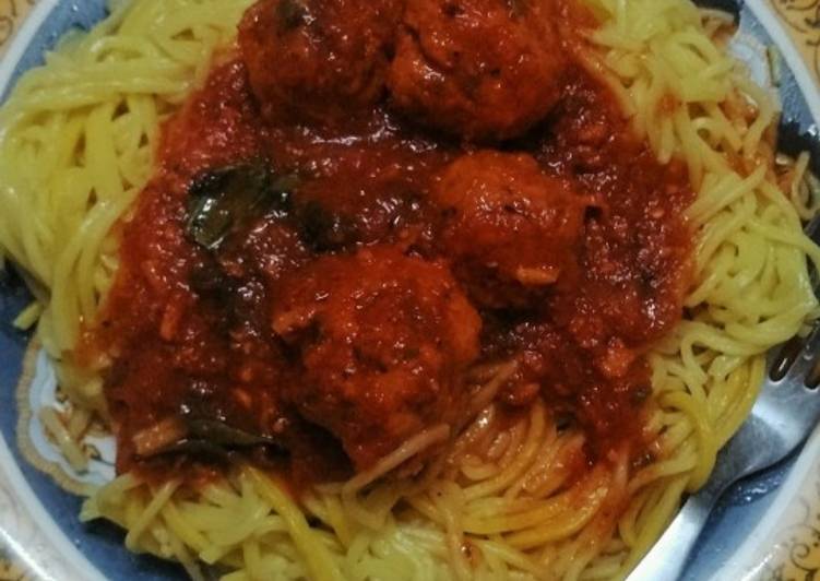 Recipe of Perfect Spaghetti and meatballs
