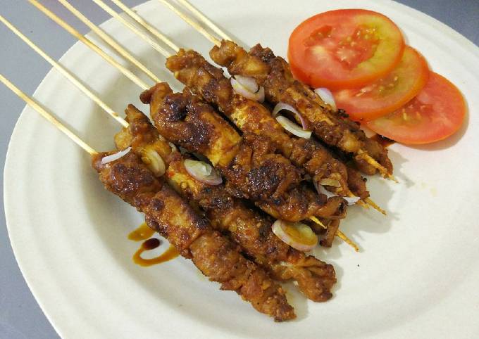 Sate jamur & tahu