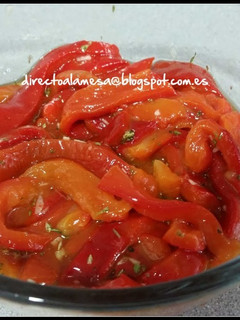 Una foto de Pimientos asados al horno