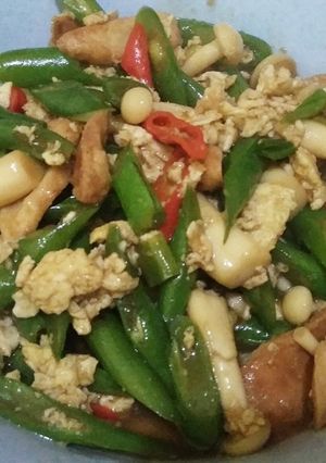 Foto resep Buncis Jamur Shimeji Saos Tiram