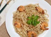 Gambar spaghetti aglio olio udang