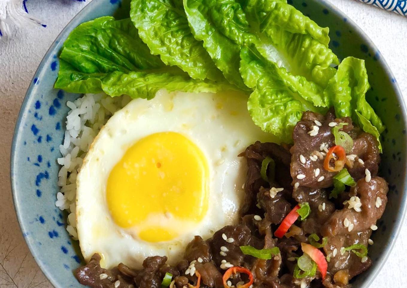 Beef Rice Bowl simple