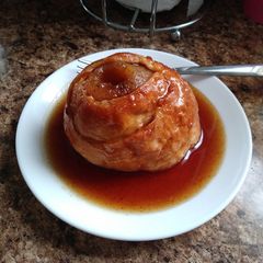 A picture of Pastry Puff Poached Pears & Homemade Honey Syrup.