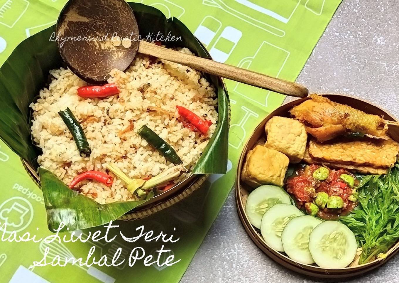 Nasi Liwet Teri Sambal Pete (Lalap Ketimun)