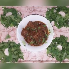 A picture of Chicken liver masala.