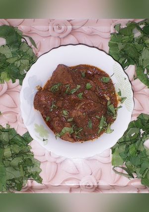 A picture of Chicken liver masala.