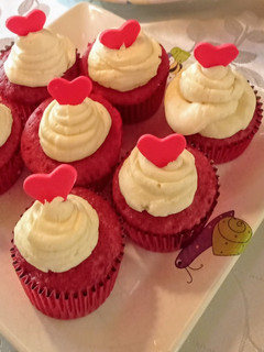 Una foto de Cupcakes de red velvet