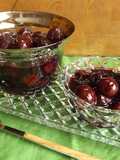 Cerezas y arándanos con canela, té Earl Grey y ron