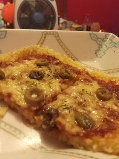 Una foto de Pizza de arroz (🌱)