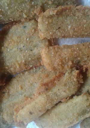 Una foto de Tallitos de acelga a la milanesa