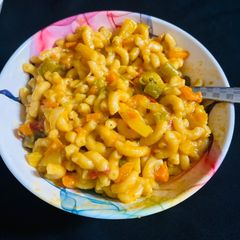 Vegetable pasta with coconut milk A picture of Vegetable pasta with coconut milk.