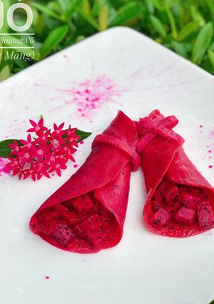 Hình của món Crepe Thanh Long Đỏ.