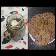 A picture of Fenugreek(Methi)Thepla and Banoffee Shake.