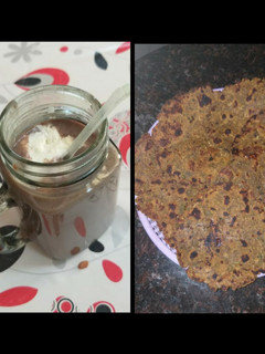 A picture of Fenugreek(Methi)Thepla and Banoffee Shake.