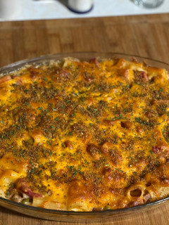 A picture of Baked Macaroni & Cheese (Surf & Turf).