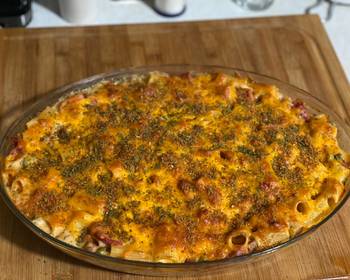 How To Serving Recipe Baked Macaroni  Cheese Surf  Turf Home Style