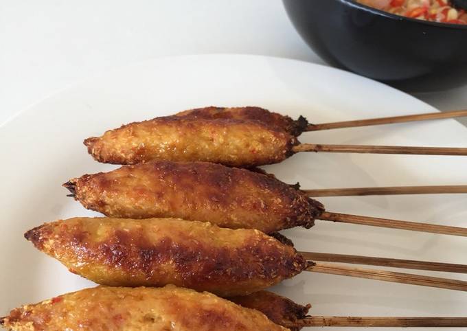 Resep: Sate lilit sambel matah Anti Gagal