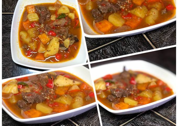 Potato beef soup🍽 Recipe by Zainab’s kitchen ️ - Cookpad