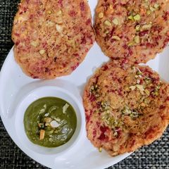 A picture of Fiber rich Oats, Veggies and Nuts Pancakes.