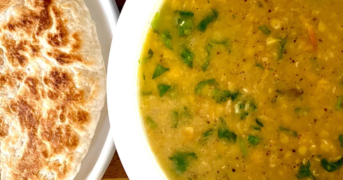 Kara Paruppu Roti Canai Lentil Curry With Flatbread Recipe by Laura ...