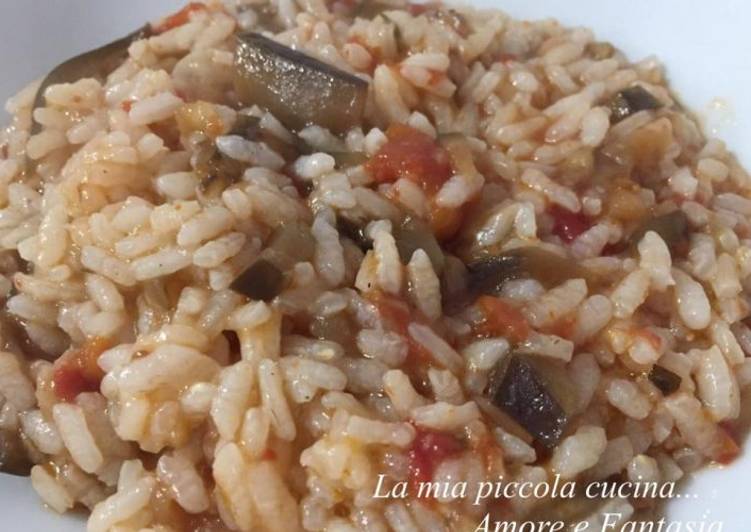 Risotto alla parmigiana di melanzane