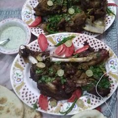 A picture of Mutton BBQ  kalaye bakra gosht.