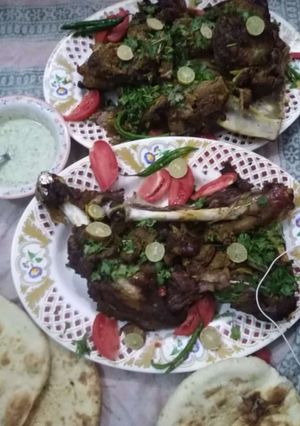 A picture of Mutton BBQ  kalaye bakra gosht.