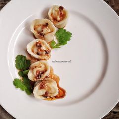 Chicken dumplings(momos) A picture of Chicken dumplings(momos).
