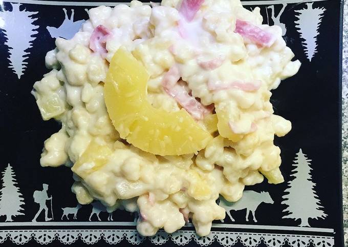 Spätzle - Gratin mit Schinken