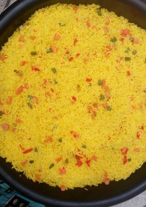 A picture of My yellow fried rice.