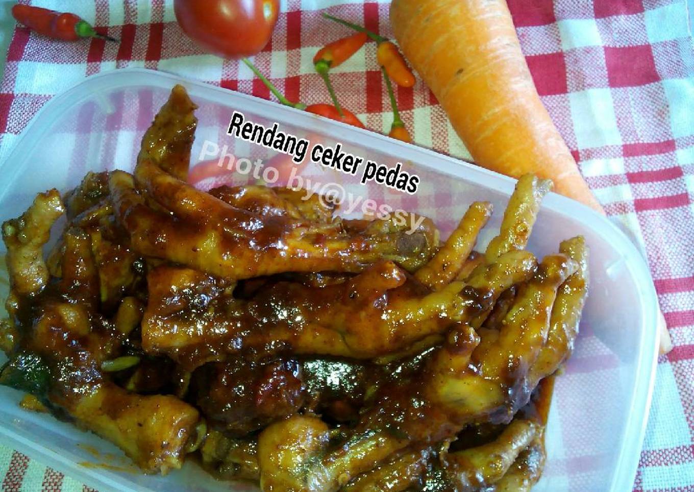 Cara Gampang Membuat Rendang ceker pedas Anti Gagal