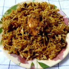 Chicken biryani A picture of Chicken biryani.