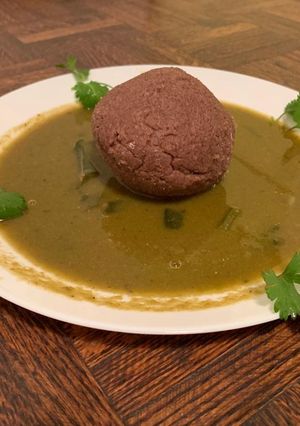 A picture of Ragi Ball/Ragi Mude.
