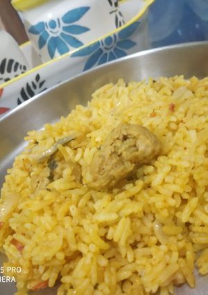A picture of Soya bean biryani.