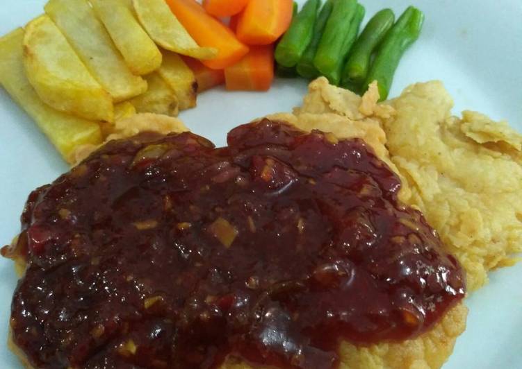 Chicken Steak with Brown Sauce ala NitiSari