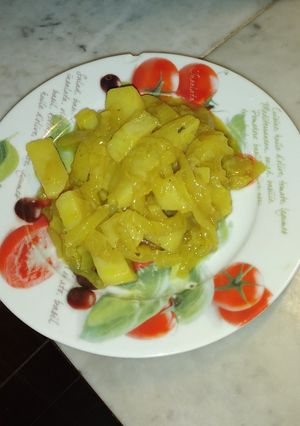 Una foto de Papas al curry