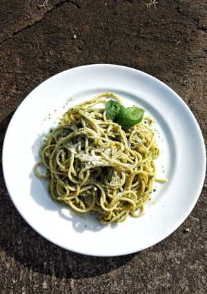 Foto resep Spaghetti Saus Pesto
