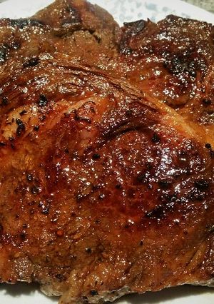A picture of Rib Steak done Sous Vide.