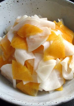 A picture of Turnip & Persimmon ‘Namasu’.